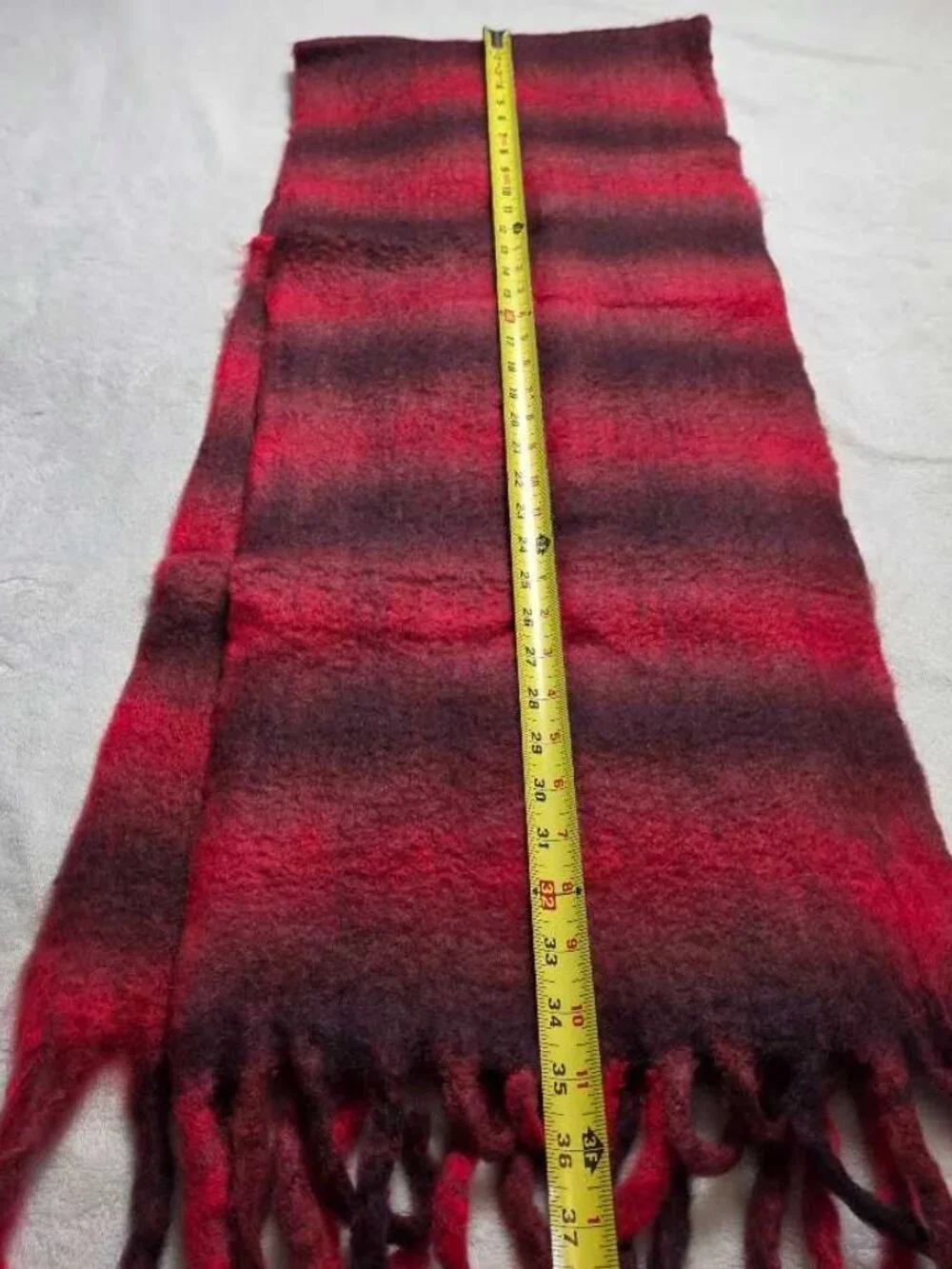 New J.Crew brushed woven scarf in red Christmas holiday plaid